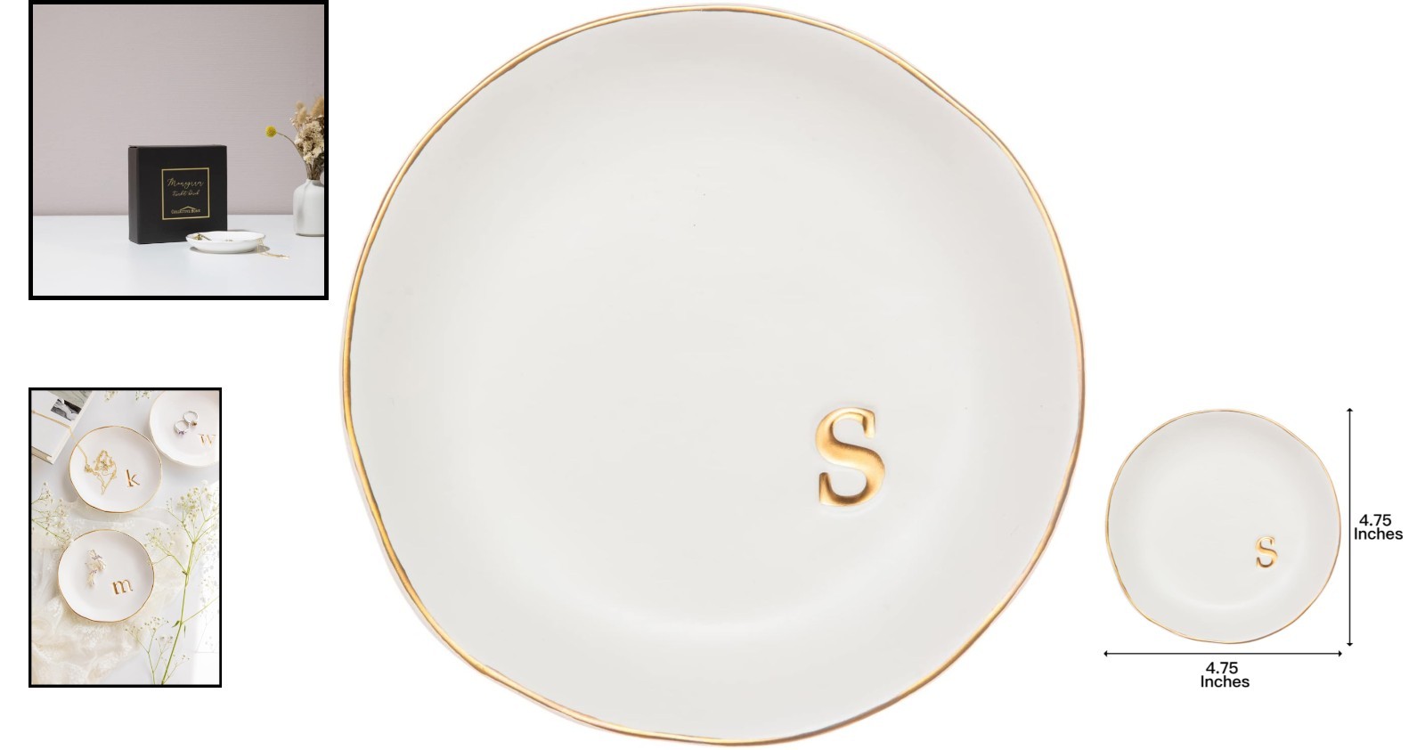 Personalized Ceramic Jewelry Tray with Gift Box – Ideal for Every Occasion