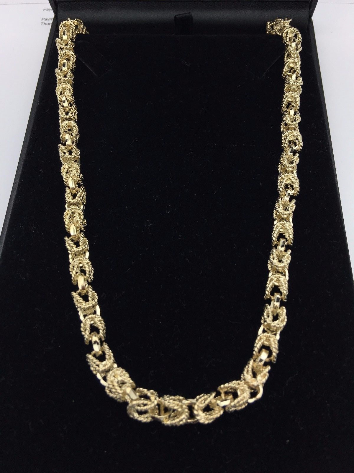 10k Yellow Gold Solid Turkish Link Chain Necklace 24″ 7mm 74 grams