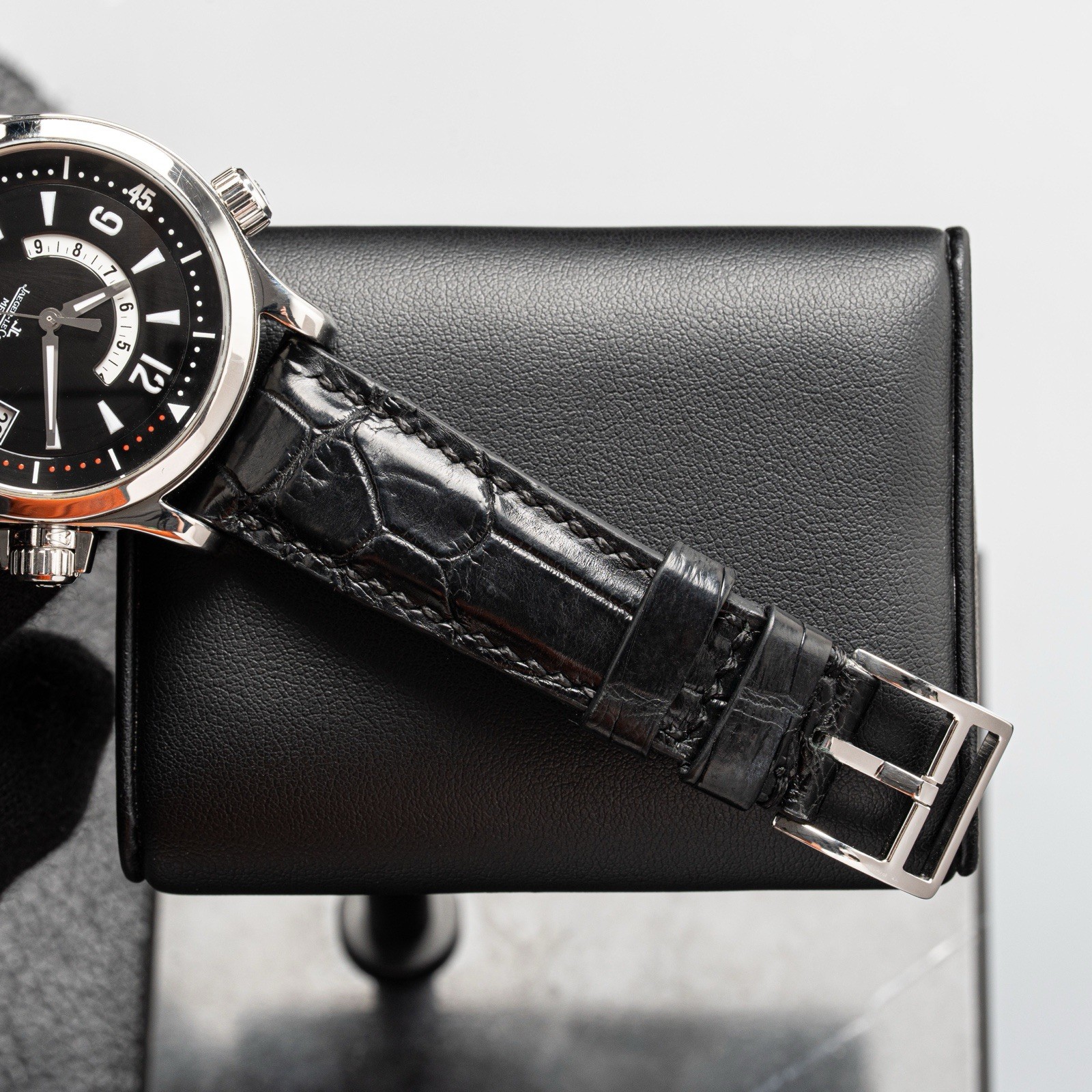 Jaeger-LeCoultre Master Compressor Memovox Alarm Steel Black 41.5mm 146.8.97/1