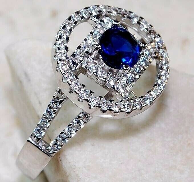 2CT Heat Treated Kyanite 925 Sterling Silver Ring Sz 8 UB3-8
