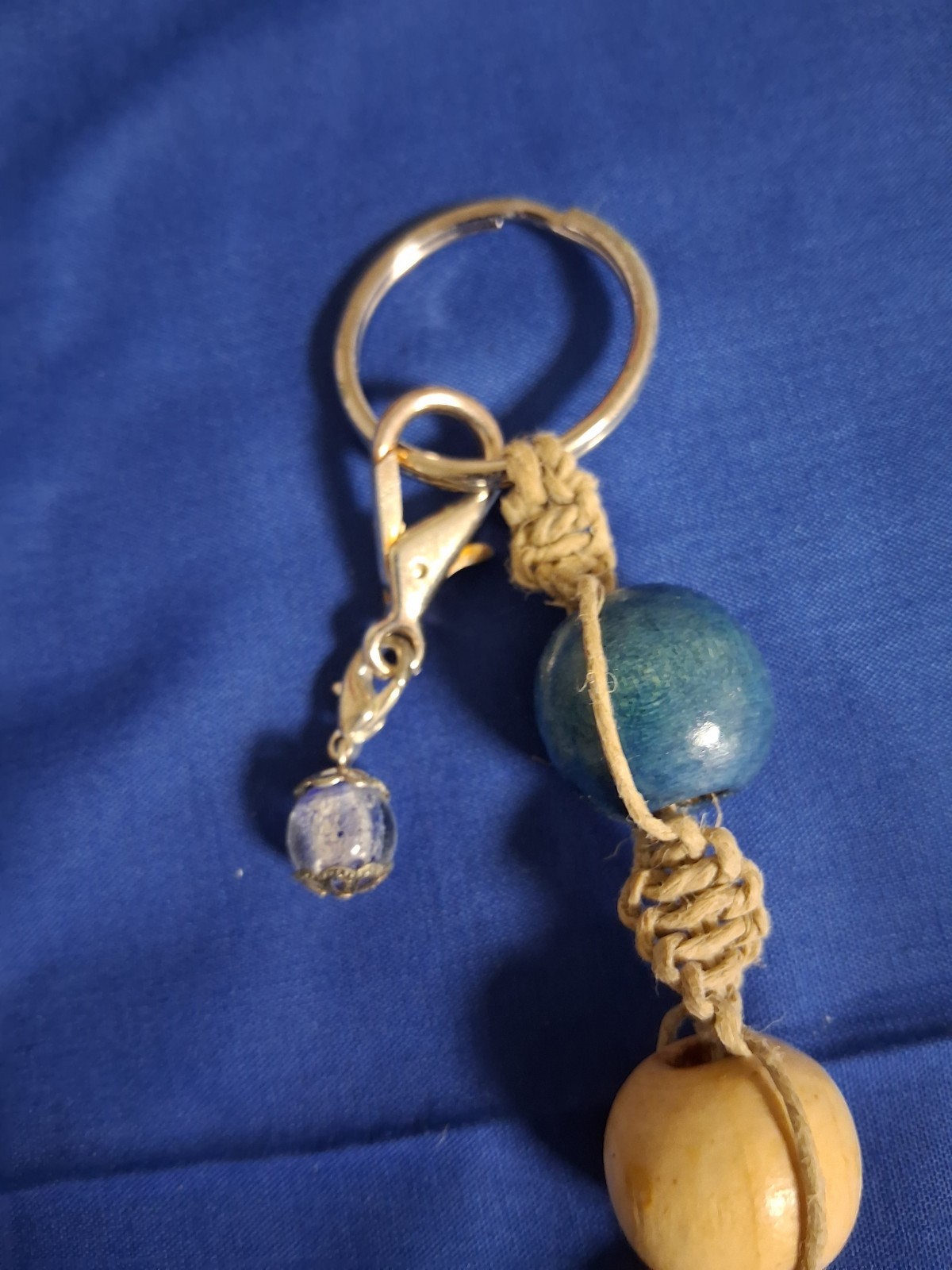 Key Chain, Vintage, Beaded, Macrame, Charms