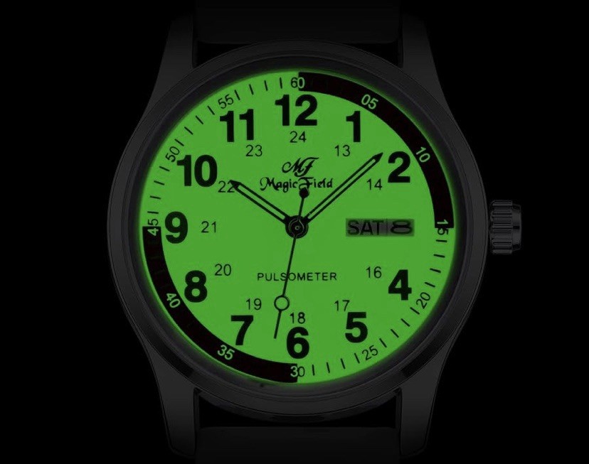 ManChDa Nurse Scrub Watch Pulsometer Medical Grade Silicone Band Quartz Dial NEW