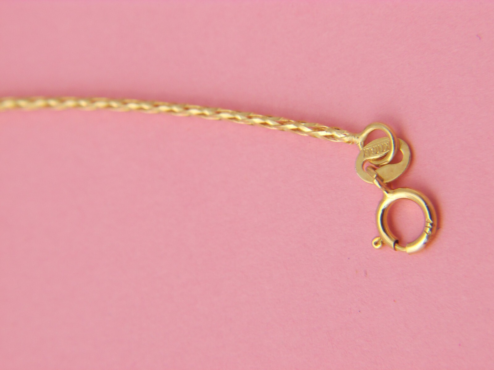 Real 10K Gold Omega Necklace Chain made in Italy