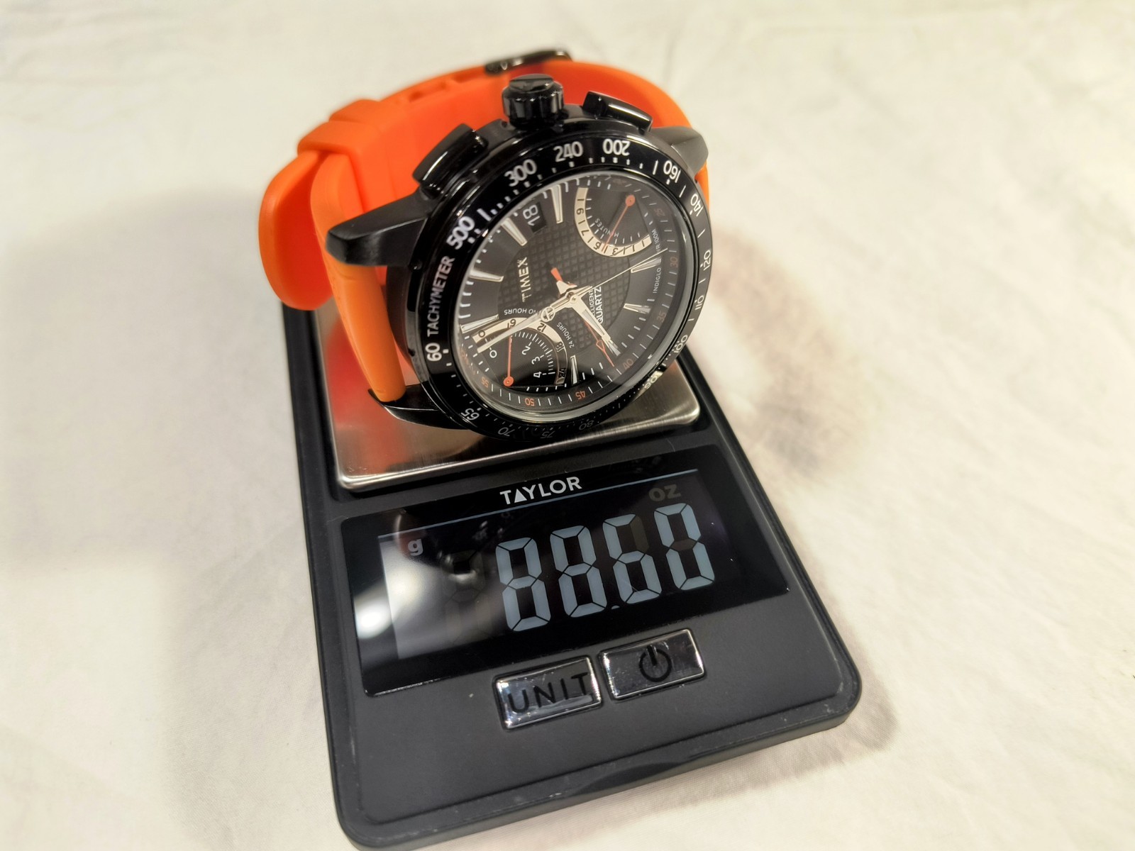 Timex 1854 Intelligent Quartz Watch T2N707 Tachometer Chronograph WR100 Working