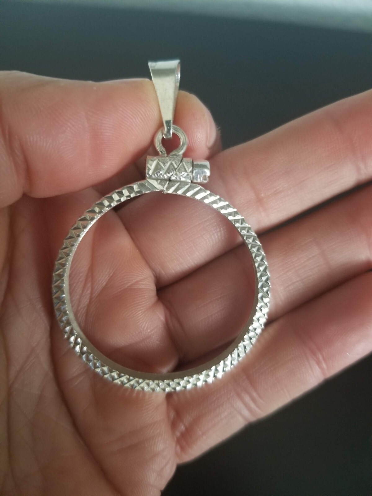 bizel para moneda de plata 925 mexicana para moneda de 1 OZ 9gramos 4cm
