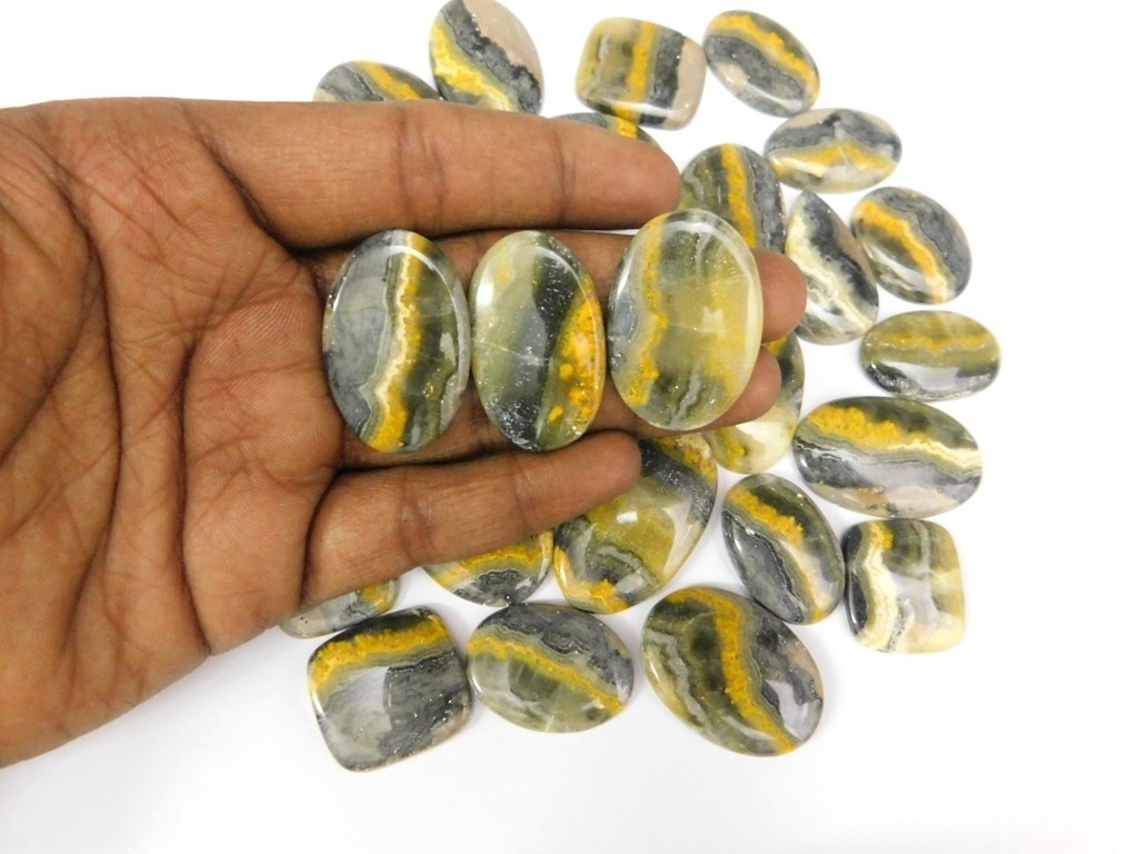 Natural Bumblebee Jasper For Earring, Pendant, Necklace Jewelry Making 71467