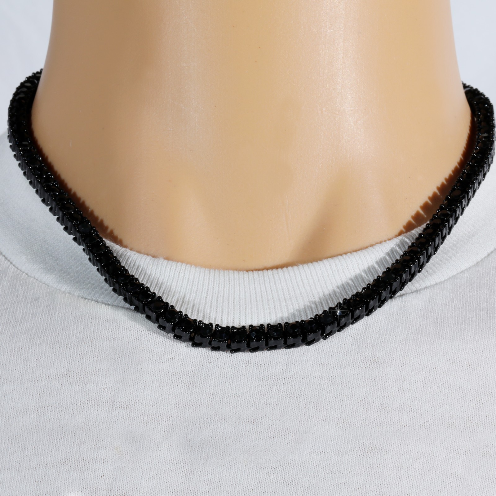 Tennis Chain Diamond Simulated Black Iced Necklace Boys, Men’s & Women Fashion