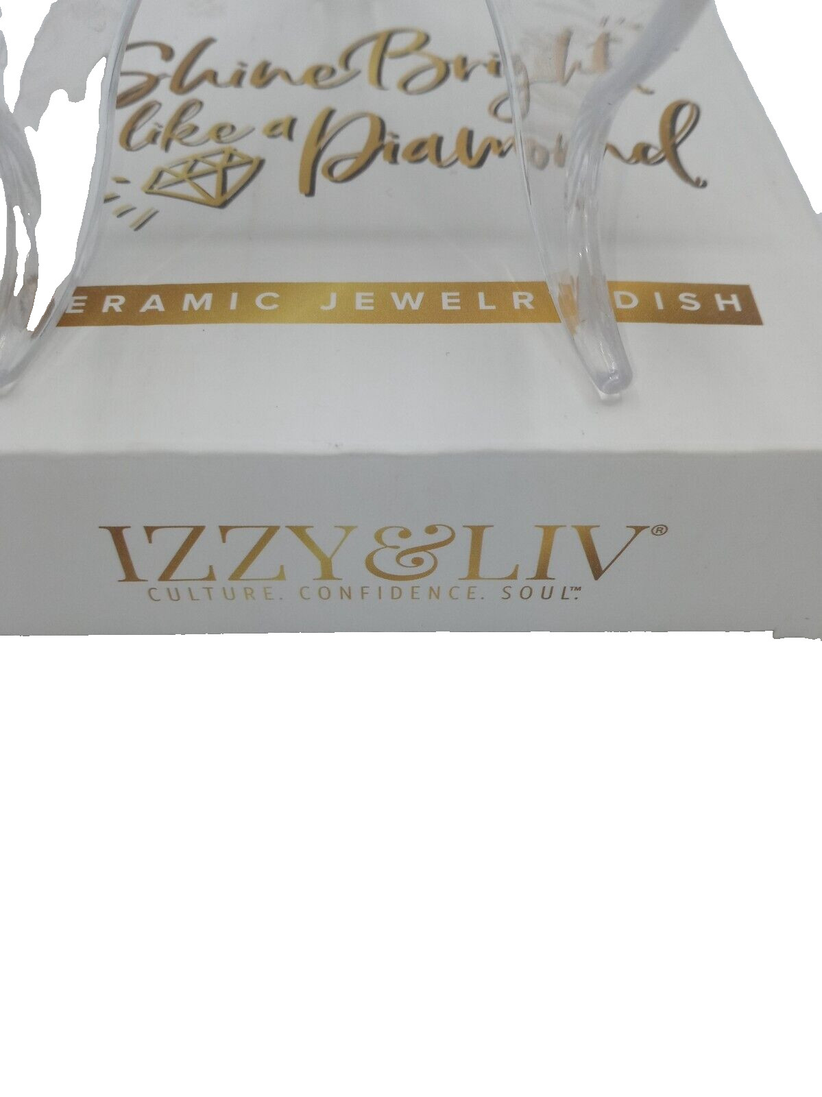 Izzy & Liv Ceramic Jewelry Trinket Dish “Shine Bright like a Diamond” with Box