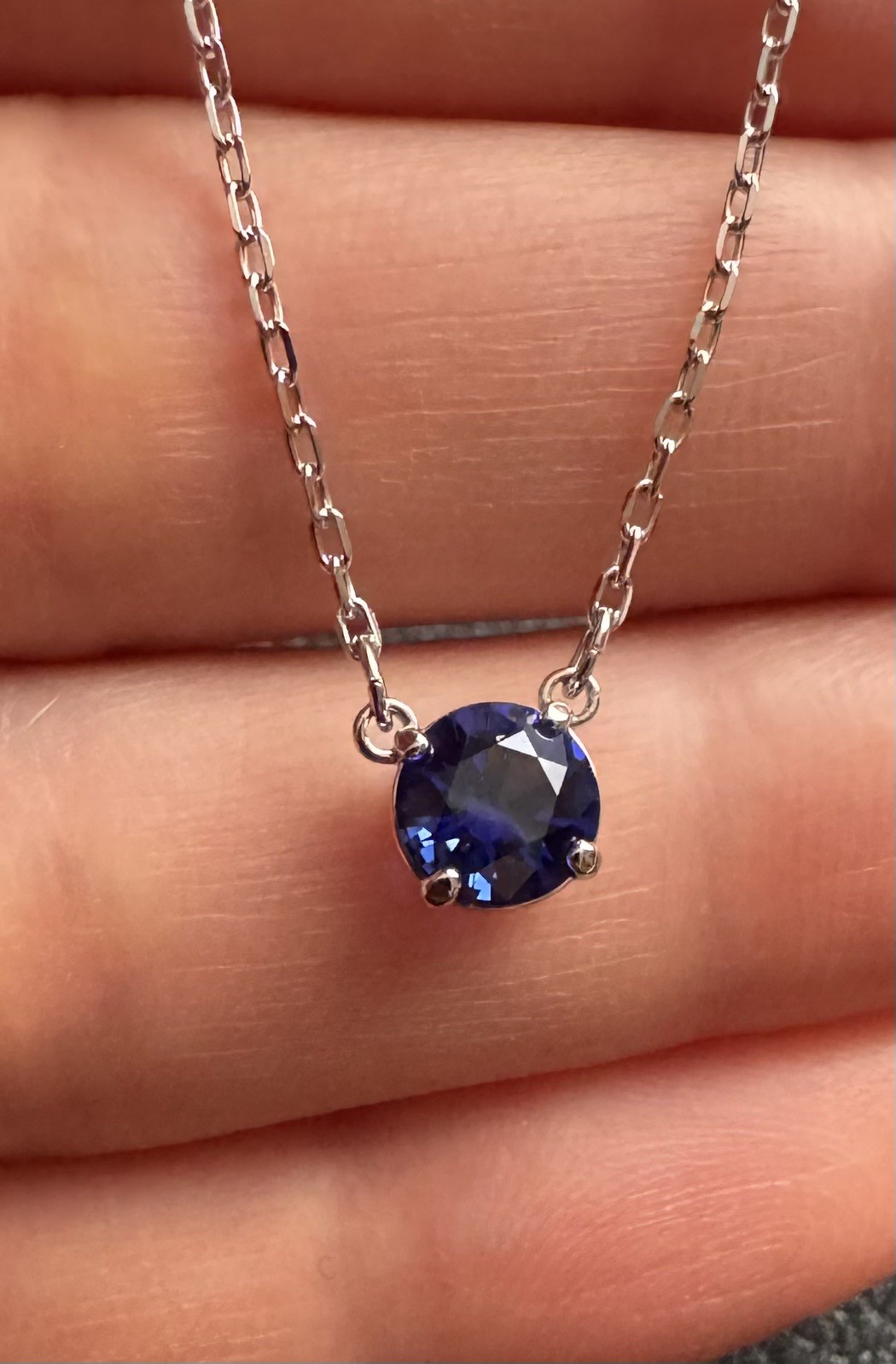 Genuine Swarovski Stilla Attract Pendant Necklace, Rhodium Plated, Blue, NEW