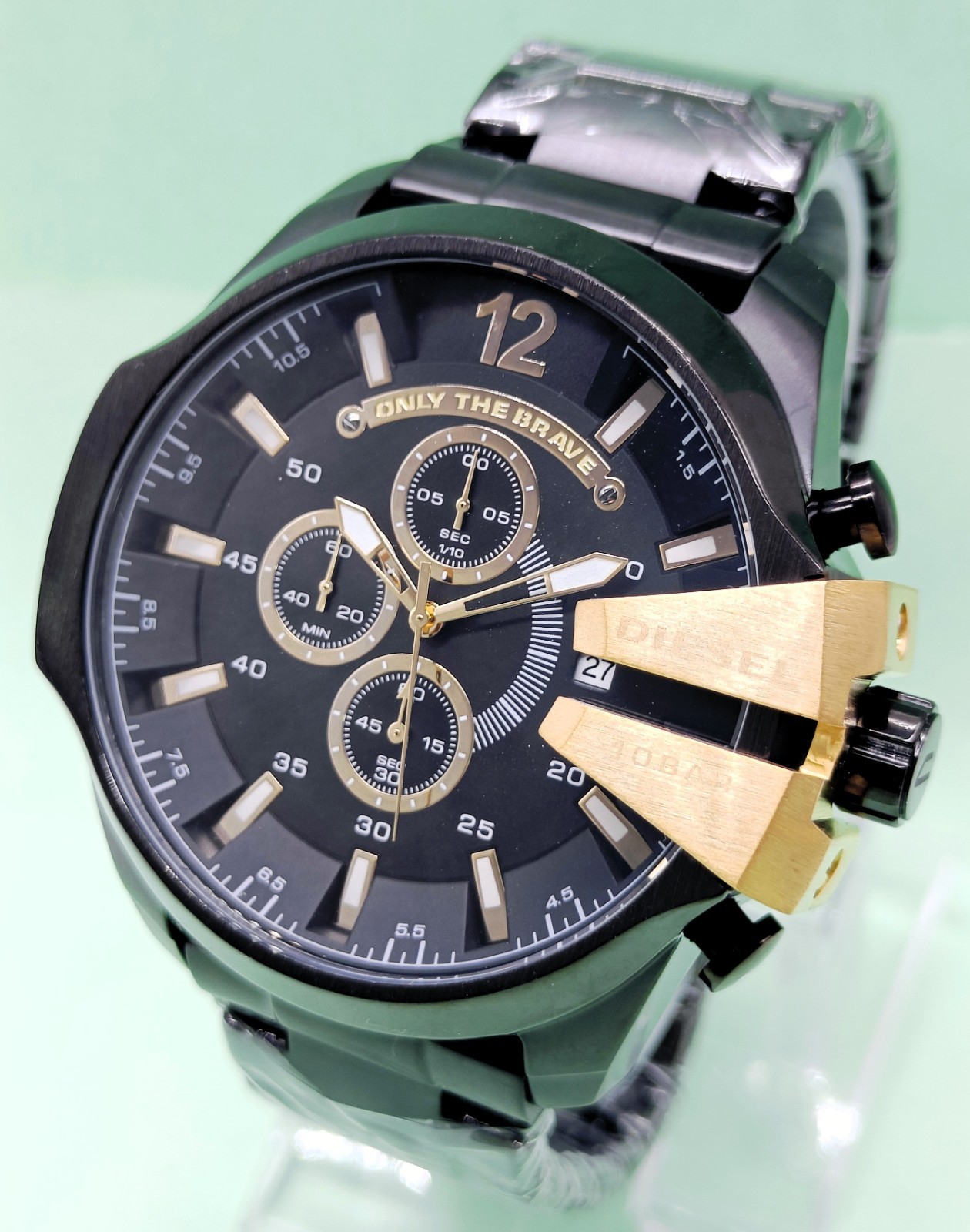 Fabulous Diesel 10 Bar “ONLY THE BRAVE” Chronograph Quartz Men’s Wrist Watch