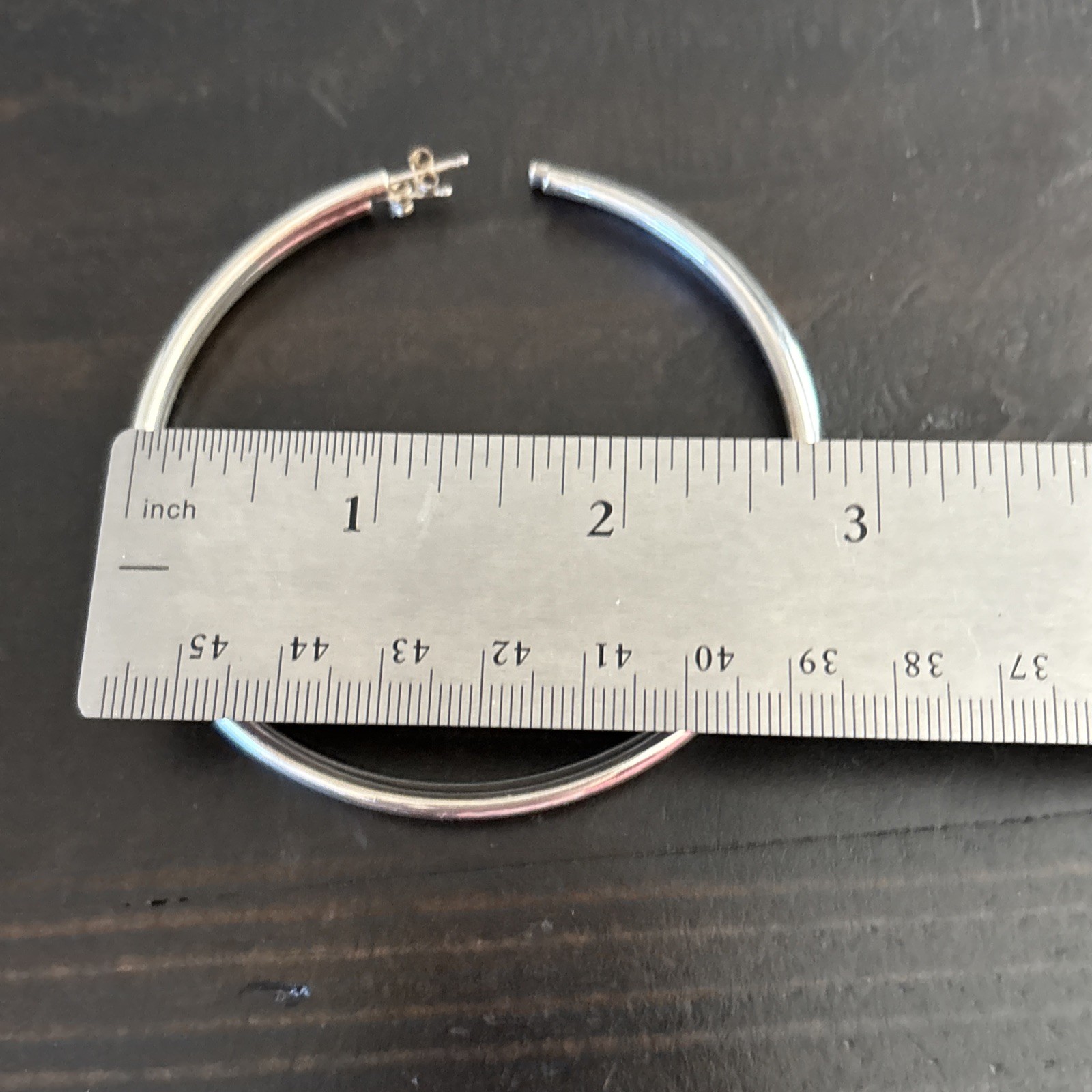 925 Sterling Silver 2 3/4-3 Inch Hoop Earrings 8.2 Grams