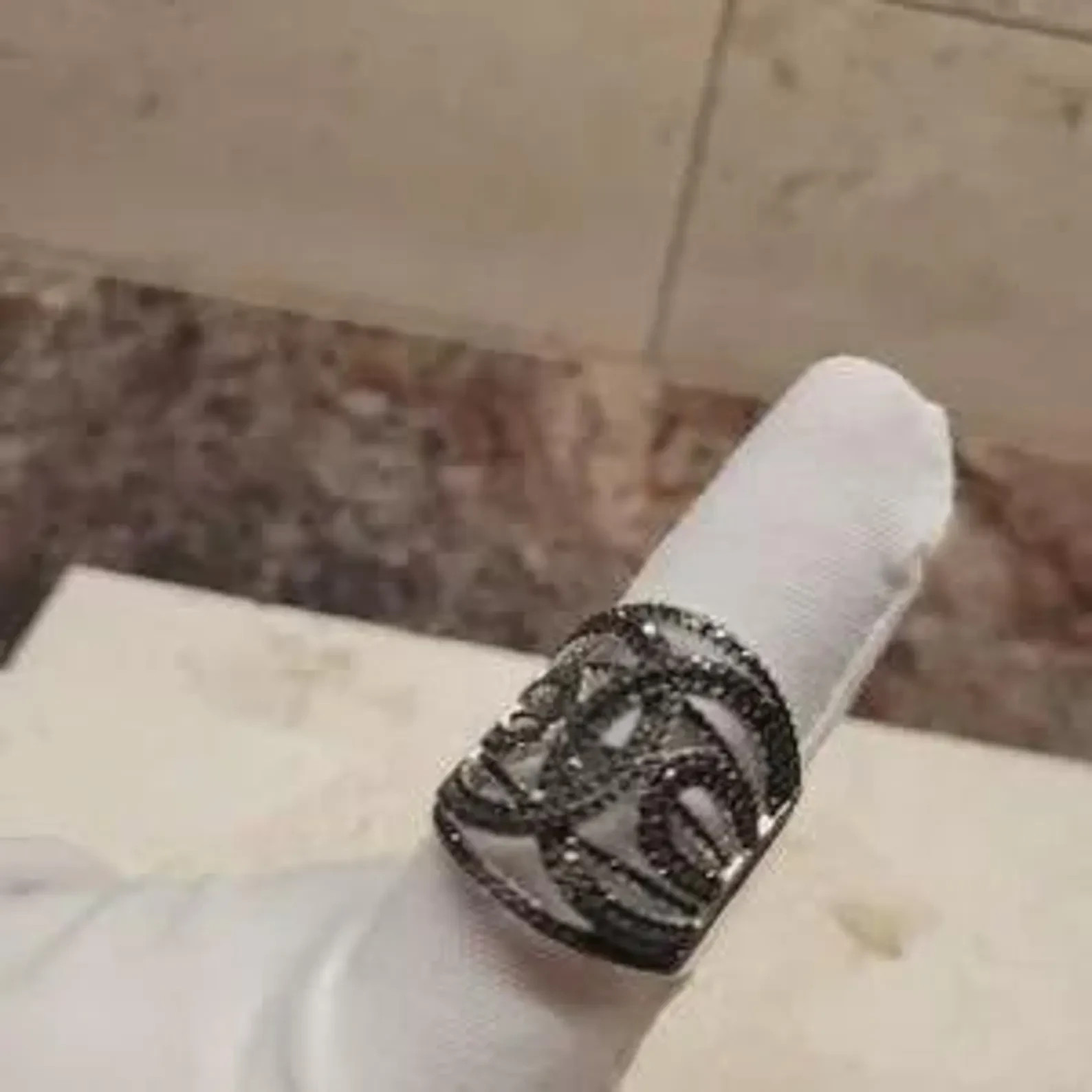Fuzion Creation 925 Black CZ Ring Size 10