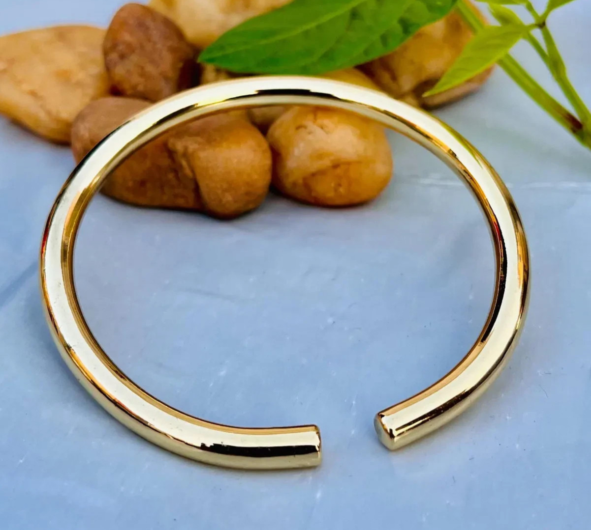 1 Pc Pure Brass Bangles Men Women Bracelet Bangle, Healing Bangles Plain Solid