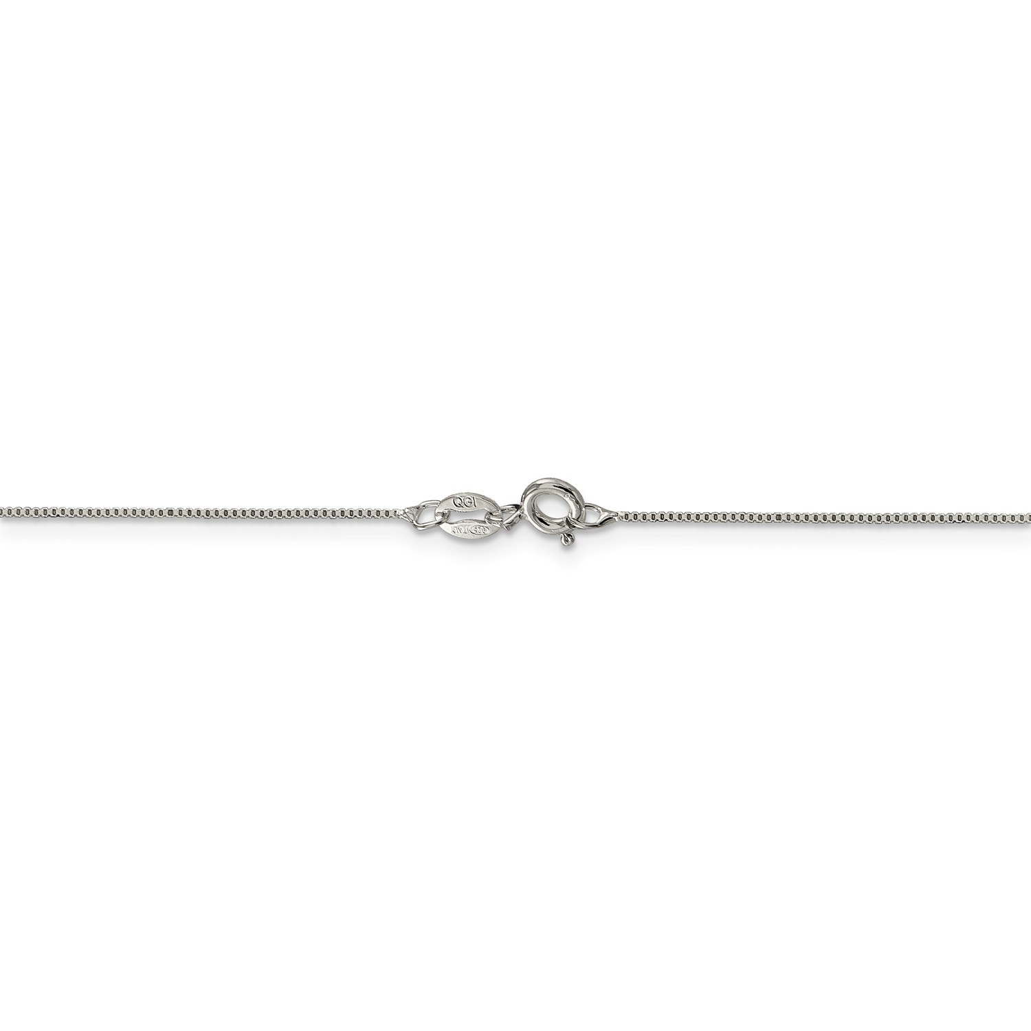 Sterling Silver Solid 0.6mm Plain Box Chain w/ Spring Ring Clasp 16″ – 24″