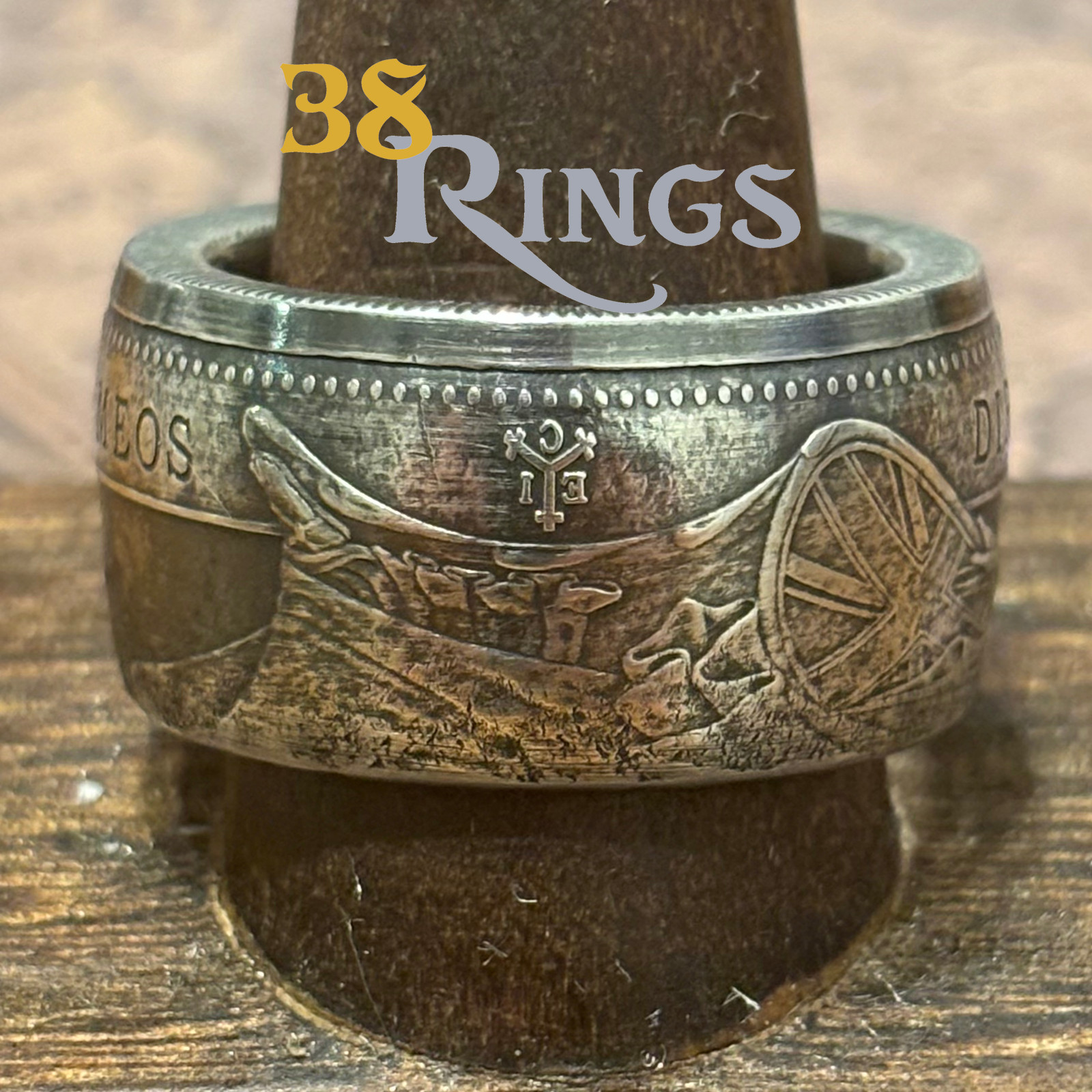 EXCLUSIVE GIANT PURE SILVER St. Helena Britannia 1.25 TOz COIN RING SIZE 9-13 UK