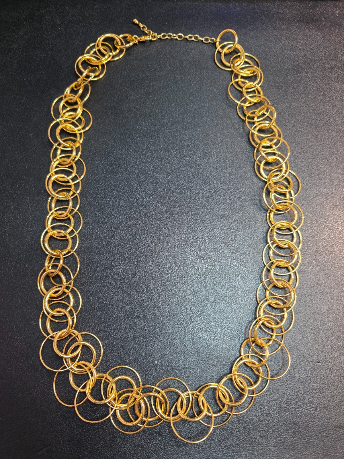 Joan Rivers Gold Toned Circle Link Layering Necklace 31 Inch