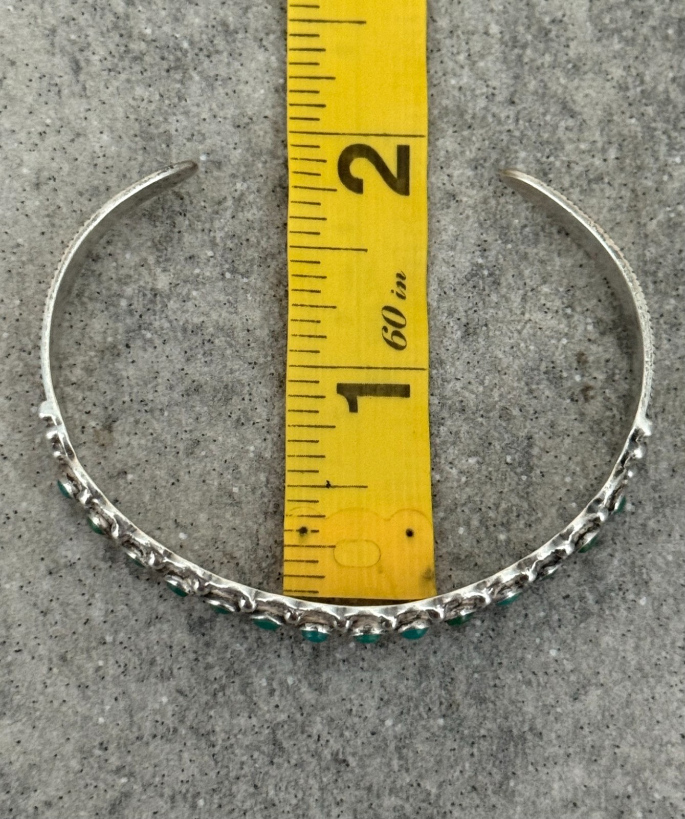 Vintage FRED HARVEY Navajo Snake eye Turquoise Sterling Bracelet 6.7 in