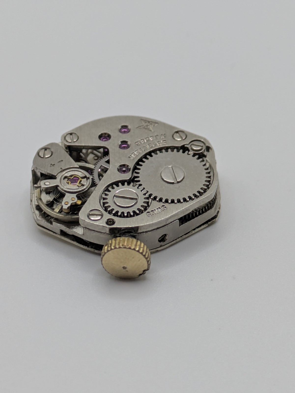 FHF ST 69-21 Edox Manual Wind Watch Movement Dial 17 Jewels Swiss 18.6mm