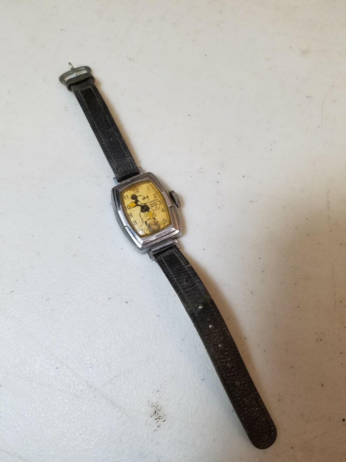 Antique c.1937 Ingersoll Mickey Mouse Deluxe Watch for Repair, Walt Disney Ent.