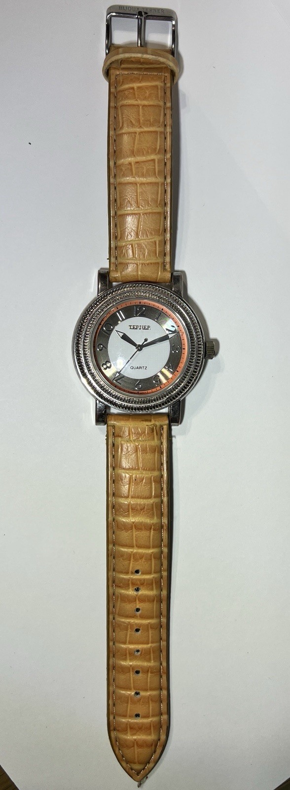 Bijoux Terner Quartz 41.2mm Analog Wristwatch Beige Leather