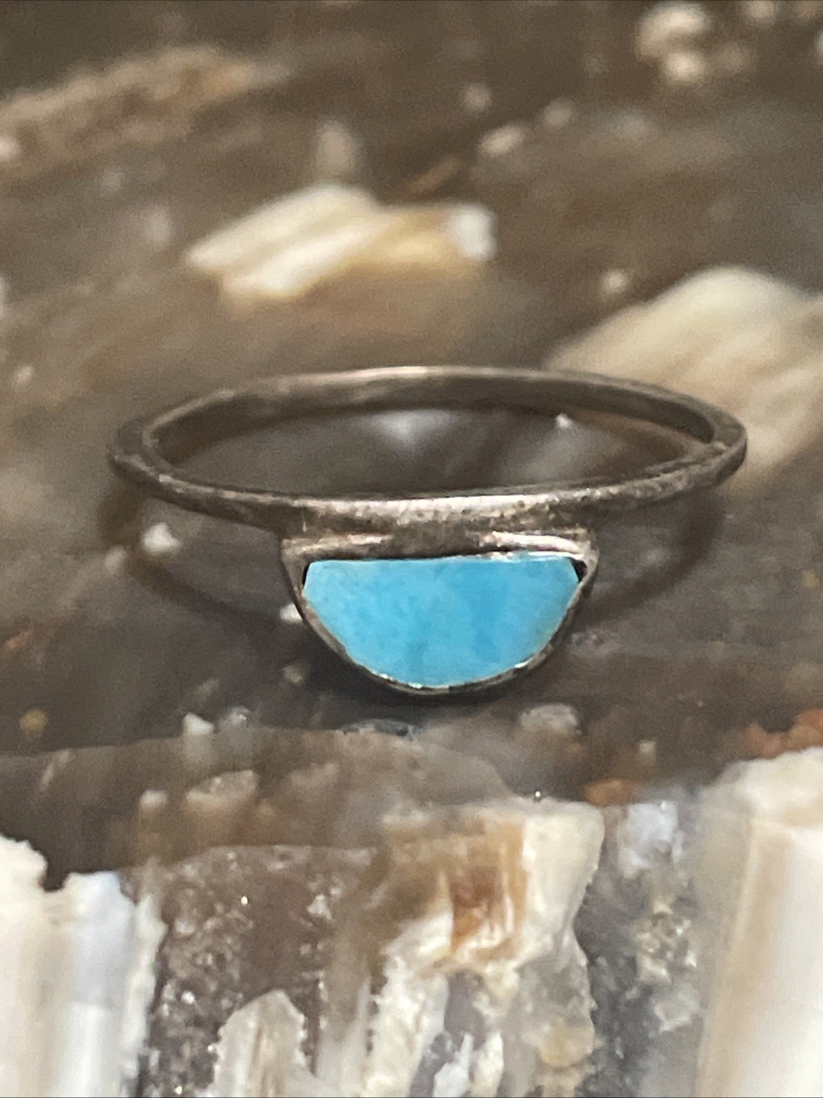Pura Vida Costa Rica Designer Signed Sterling Silver Turquoise Ring Size 6.25