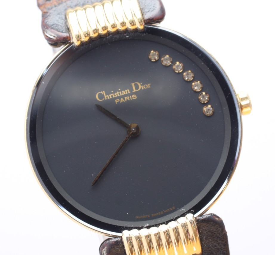 [EXC+5] Vintage Christian Dior Bagheera 46 153-4 Black Dial Women’s Quartz Watch