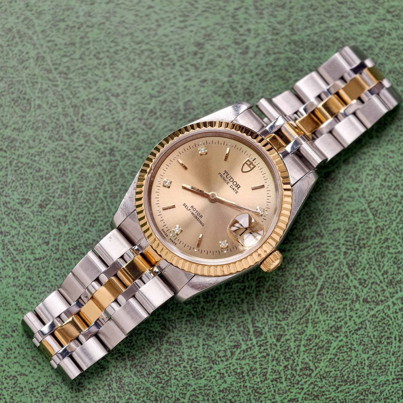 Tudor 5 Graph scale Champagne Dial Prince Date 74033 Men’s Watch Automatic 34mm