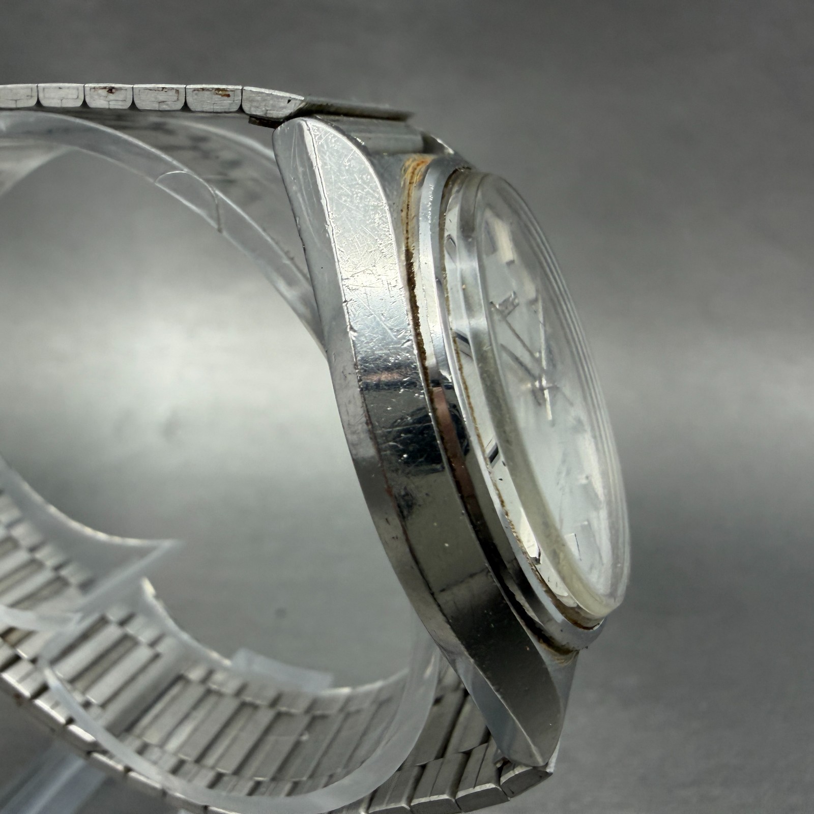 Seiko Lord Matic Watch Men 36mm Silver Dial Silver Tone Daydate READ!!!!!! Runs