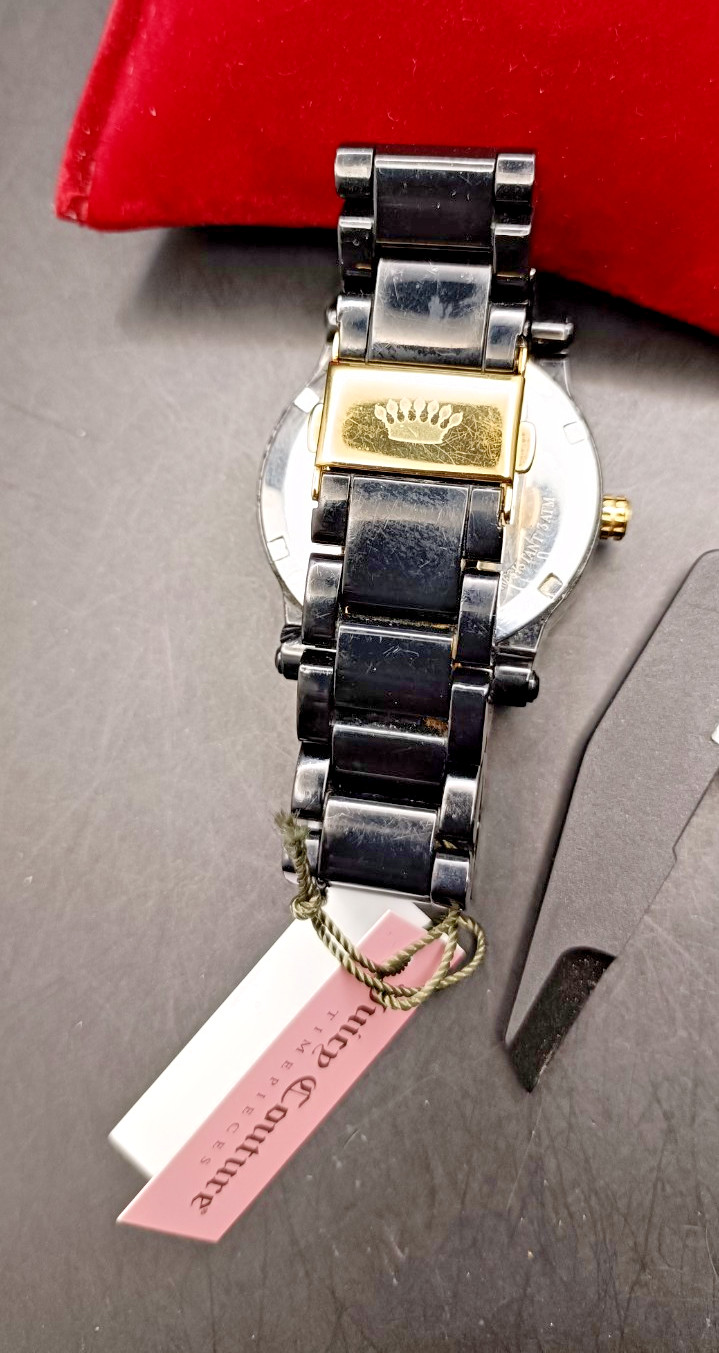 Rare Vintage JUICY COUTURE Chunky Plastic Bracelet Quartz Watch-Boxed & Working
