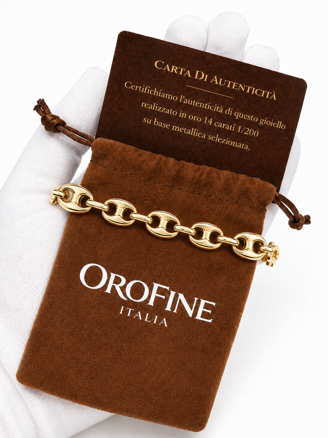 Italian 1/200 14k Yellow Gold Oro Mariner Puff Link Bracelet Pulsera Adjustable
