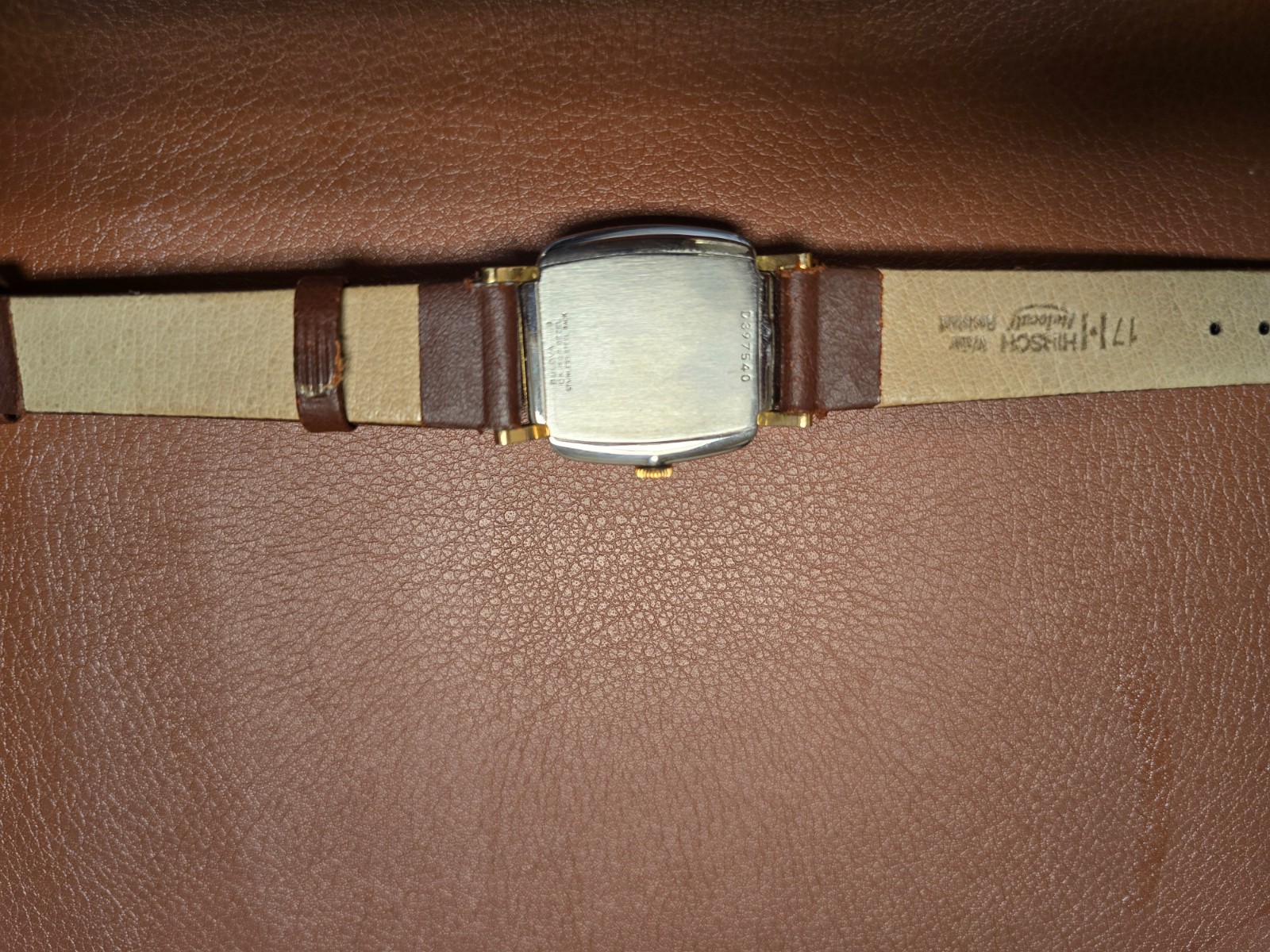 Vintage Bulova Men’s Watch Gold Tone Cushion Case Sub-Second Dial Serviced