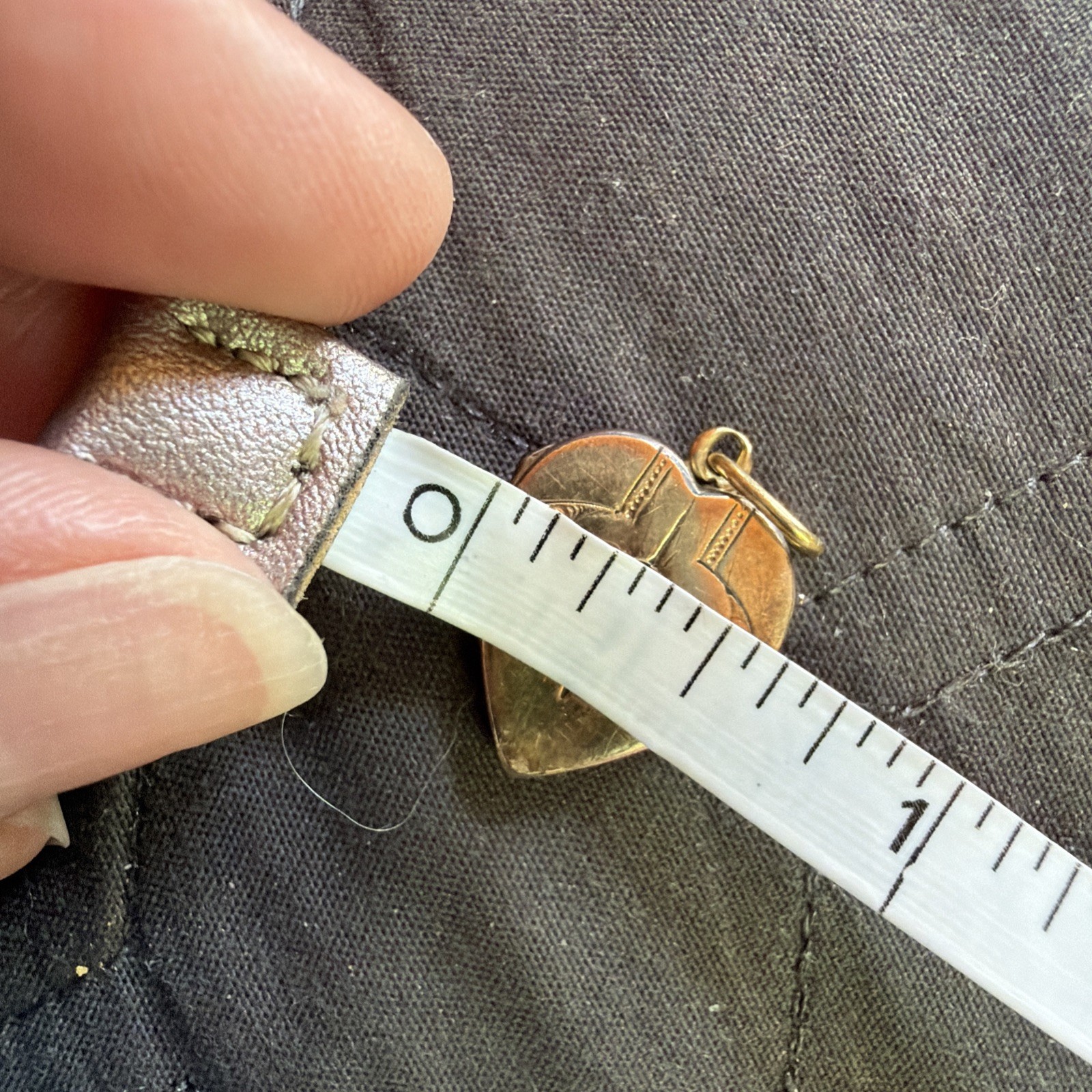 Victorian 2g Rose Gold Fill Heart Locket Seed Pearl Etched Motif Pendant Charm