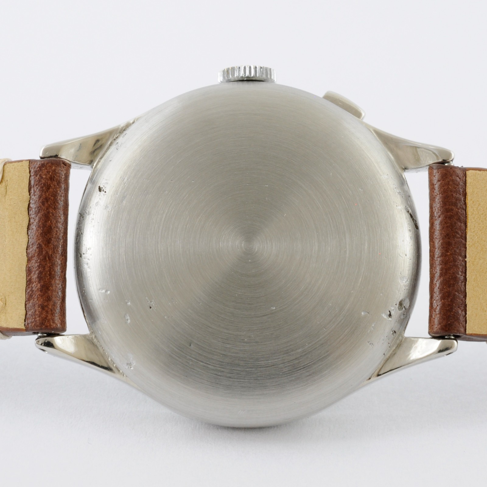 SWISS CHRONOGRAPH VALJOUX 22 MANUAL WIND ST STEEL WATCH W/ ORIGINAL VINTAGE DIAL