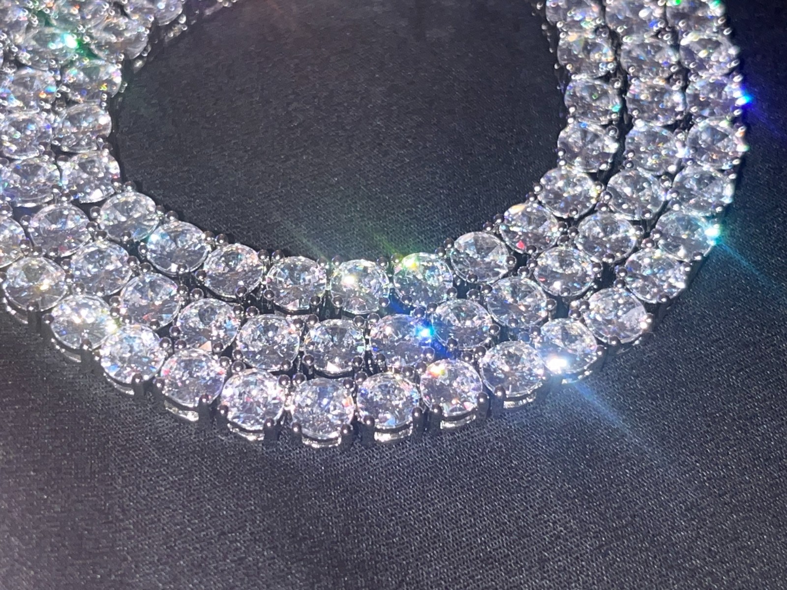 Colored Zirconia Tennis Necklaces ICED OUT Jewelry