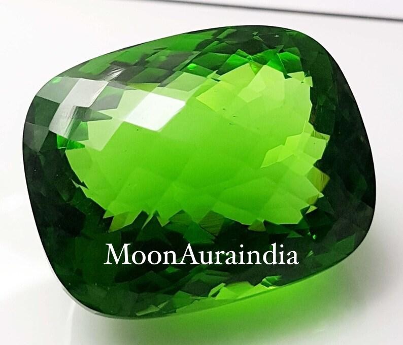 105ct Natural Cushion cut Emerald Gemstone Faceted Loose Emerald Gemstone