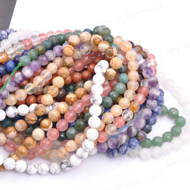 Wholesale Natural Gem Surface Round spaced Loose Beads 4mm 6mm 8mm 10mm