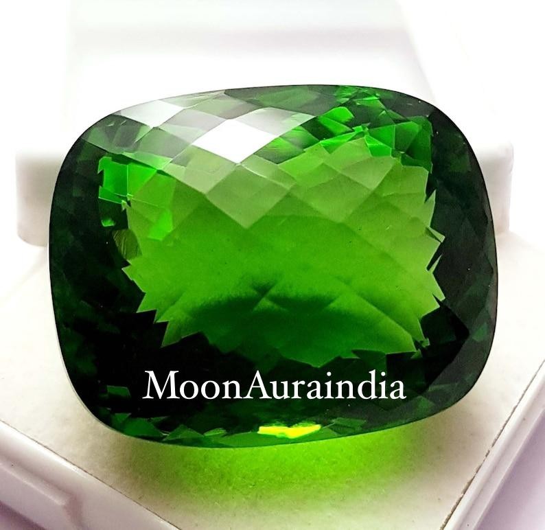 105ct Natural Cushion cut Emerald Gemstone Faceted Loose Emerald Gemstone
