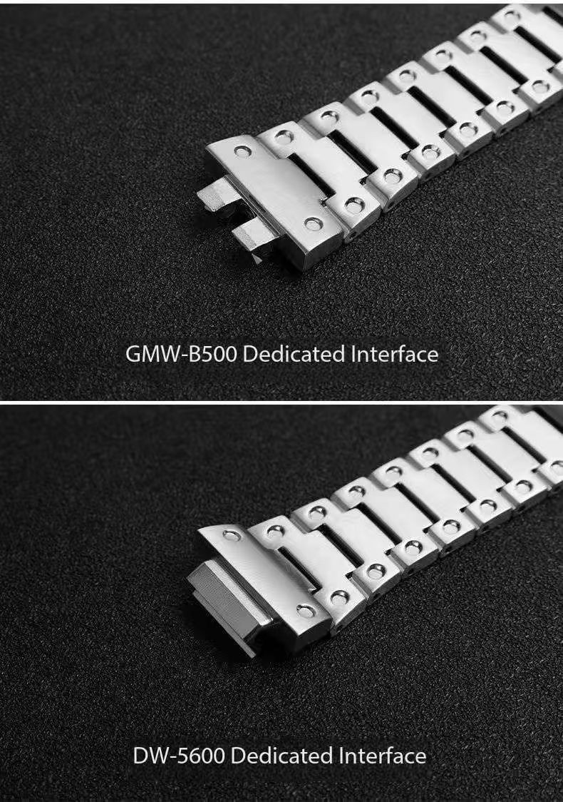 Compatible with G-Shock Casio GM-5600 GM-2100 stainless steel strap