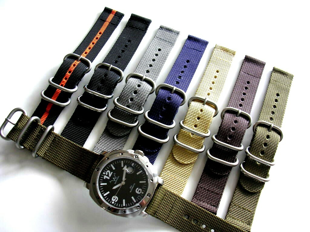 NATO ® 2pc Ballistic Nylon Military g10 sport UTC watch band strap IW SUISSE USA
