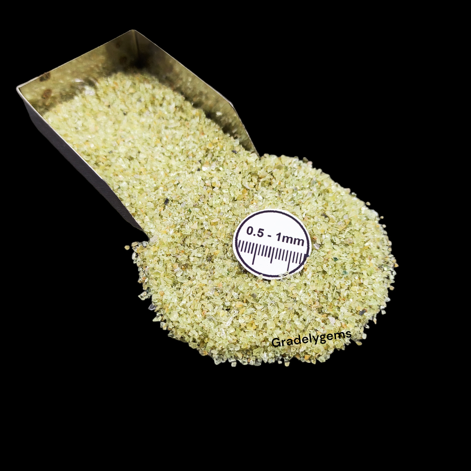Peridot Gemstone Crushed Powder – Vibrant Green for Resin Art, DIY Crafts, Jewel