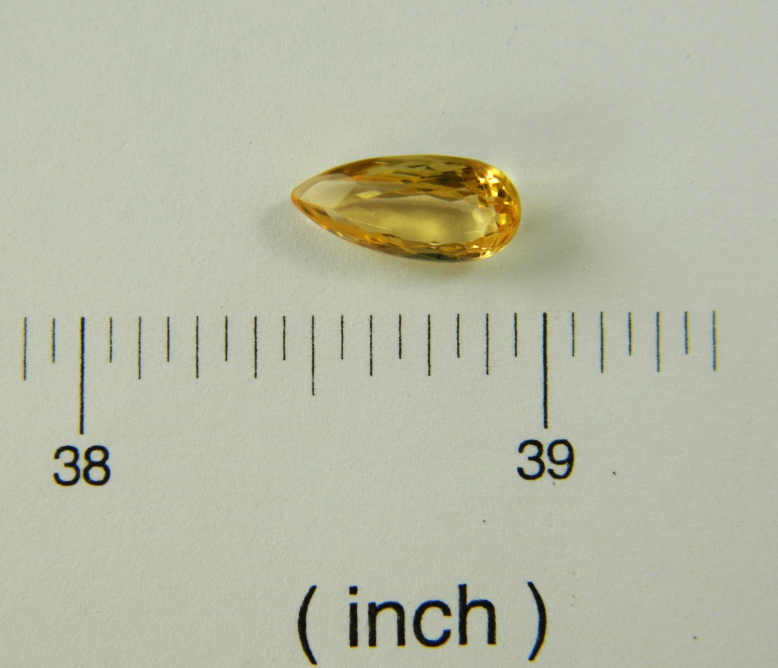 Imperial Topaz 2.57 Ct Clarity IF Pear Cut Natural Golden Brazil I084