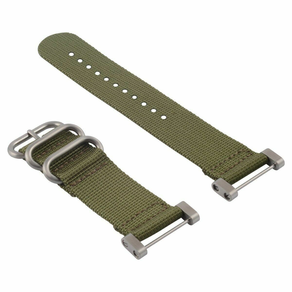 24mm Military Green Nylon Replacement Watch Strap Adapters For Suunto Core