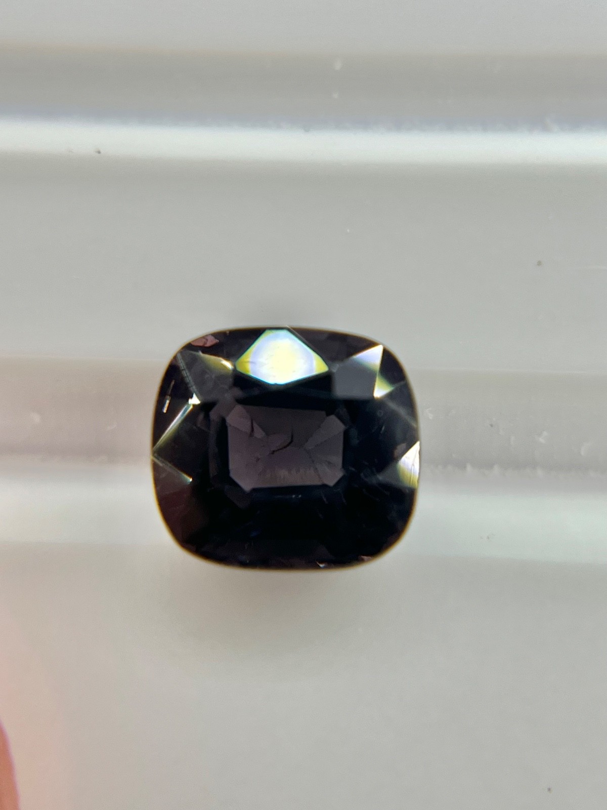 1.90 Ct Natural Spinel Cushion Cut Smoky Purple Plum Loose Gemstone 7.6 mm SP93