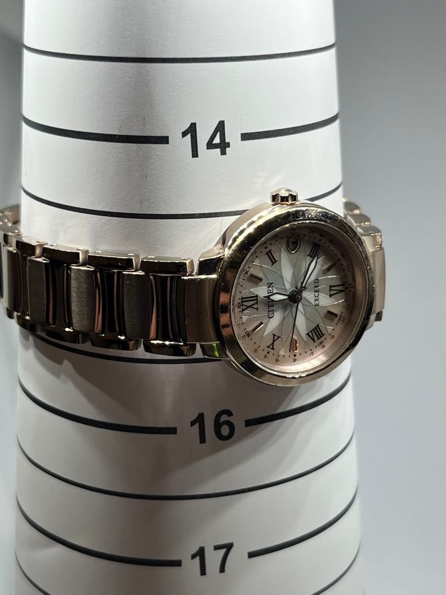 Citizen Exceed ES9322-57W H060 Solar Radio Titanium Mother-of-Pearl Ladies
