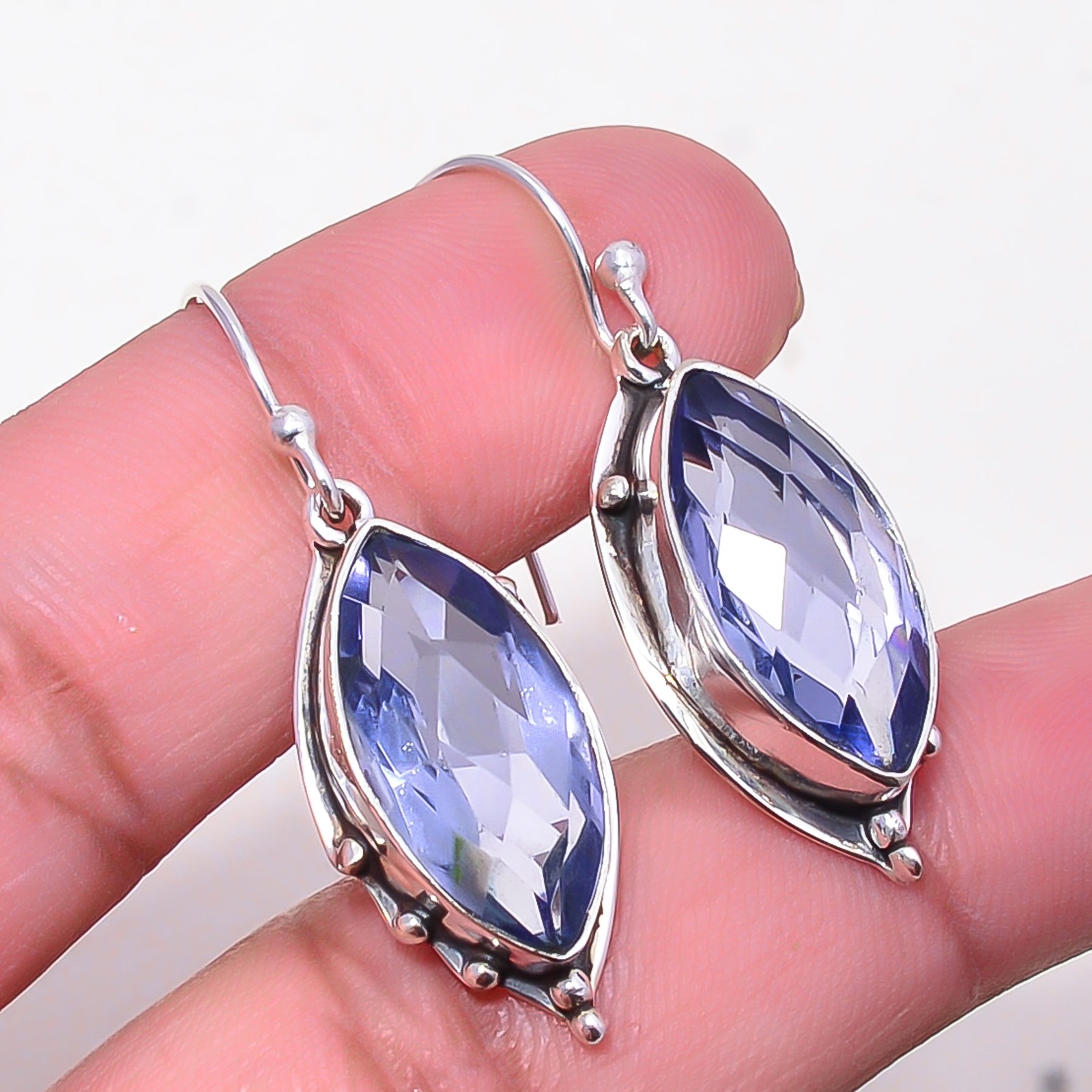 Iolite 925 Sterling Silver Earring 1.56″ E_10182_1004_78, Christmas Gift