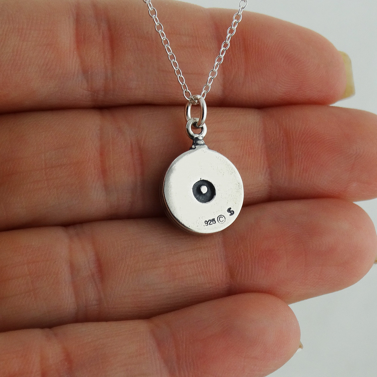 Compass Charm Necklace w/ Spinning Needle – 925 Sterling Silver Graduation Gift