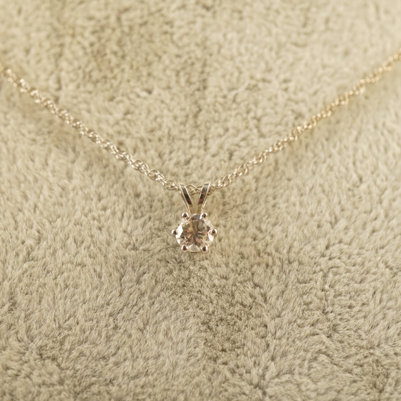 ELKA 14k White Gold & ~0.45tccw Diamond Pendant Necklace – Free Shipping USA