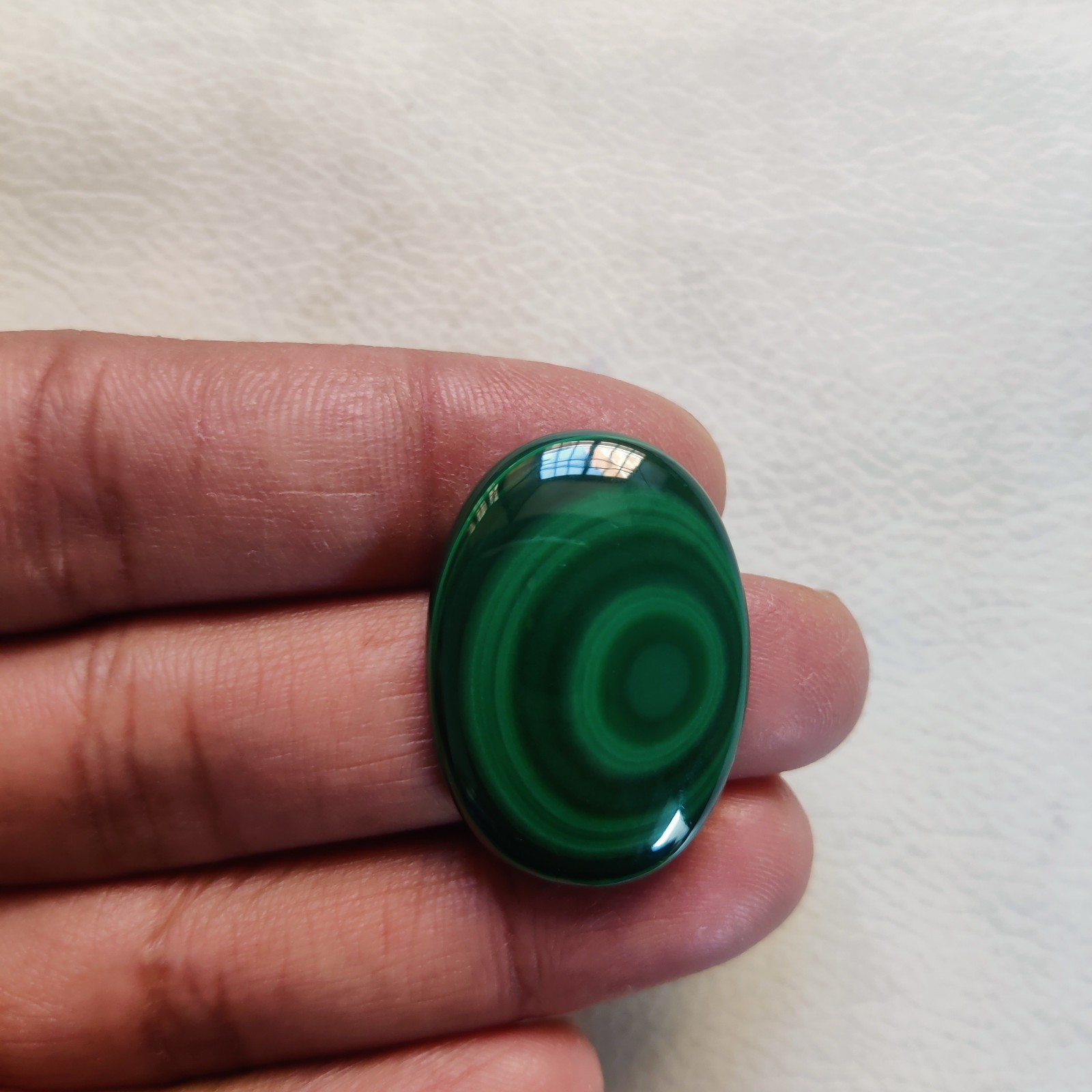 Natural Green Malachite Loose Gemstone Cabochon,Oval-50 CT,30 X 22 X 6 MM