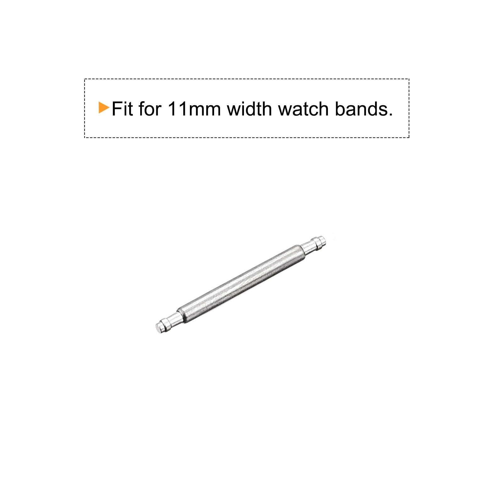 11mm Watch Band Pin 1.3mm Dia Steel Single Flanged End Spring Bar Pins 200pcs