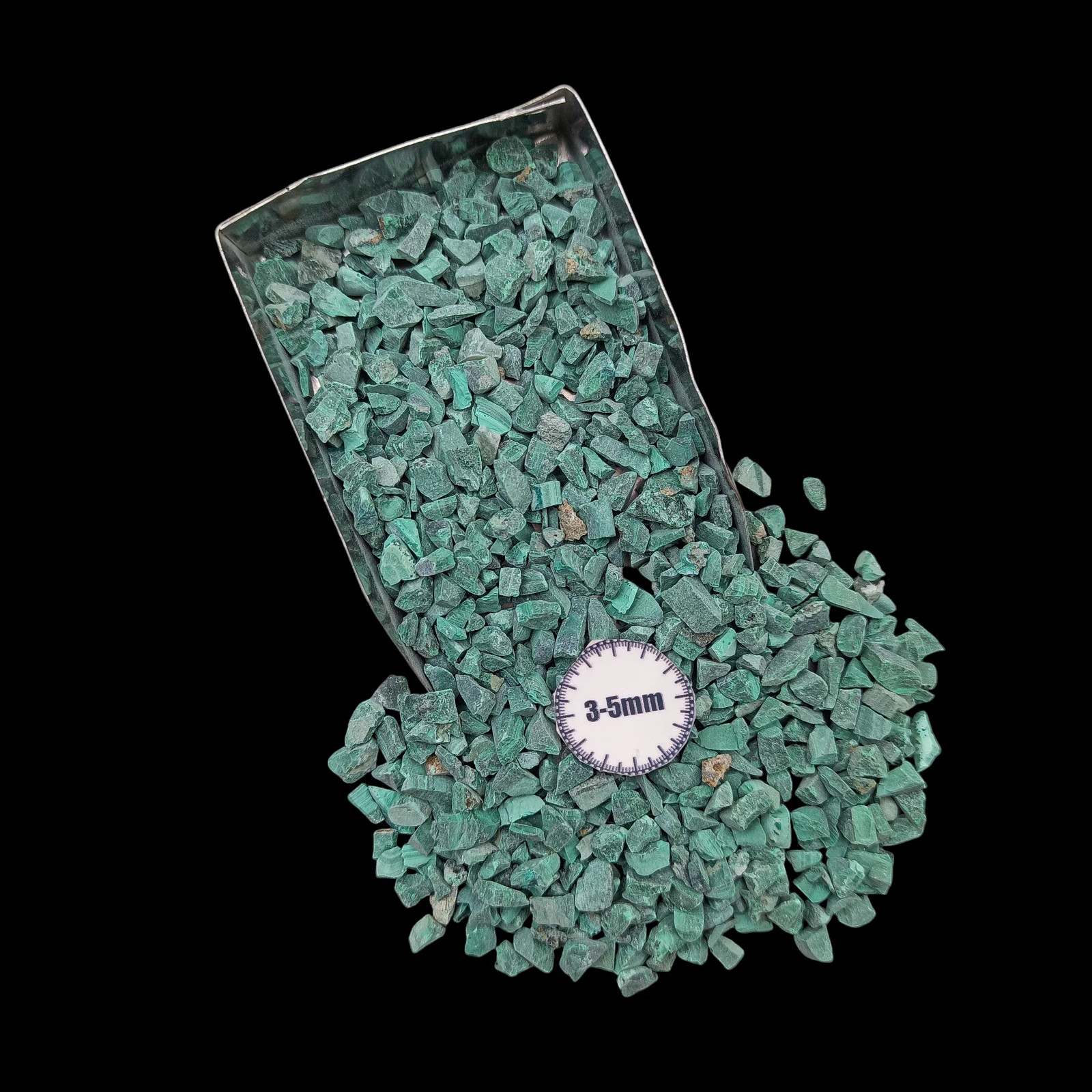 Malachite 3-5mm Coarse Crushed Gemstone for Resin Decor